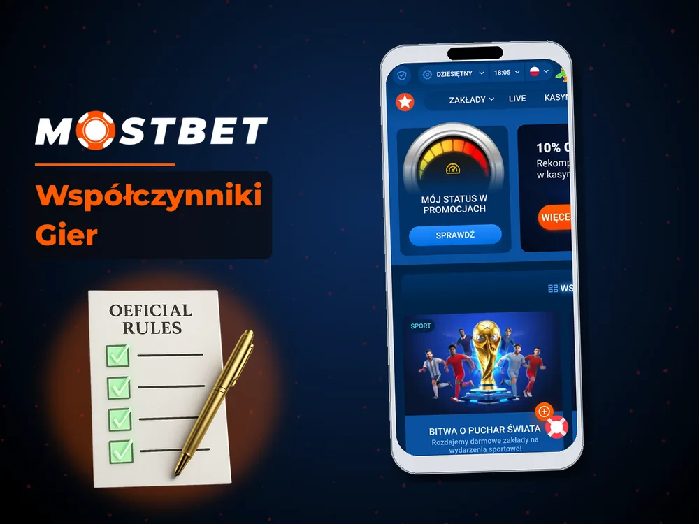 mostbet casino - Współczynniki Gier