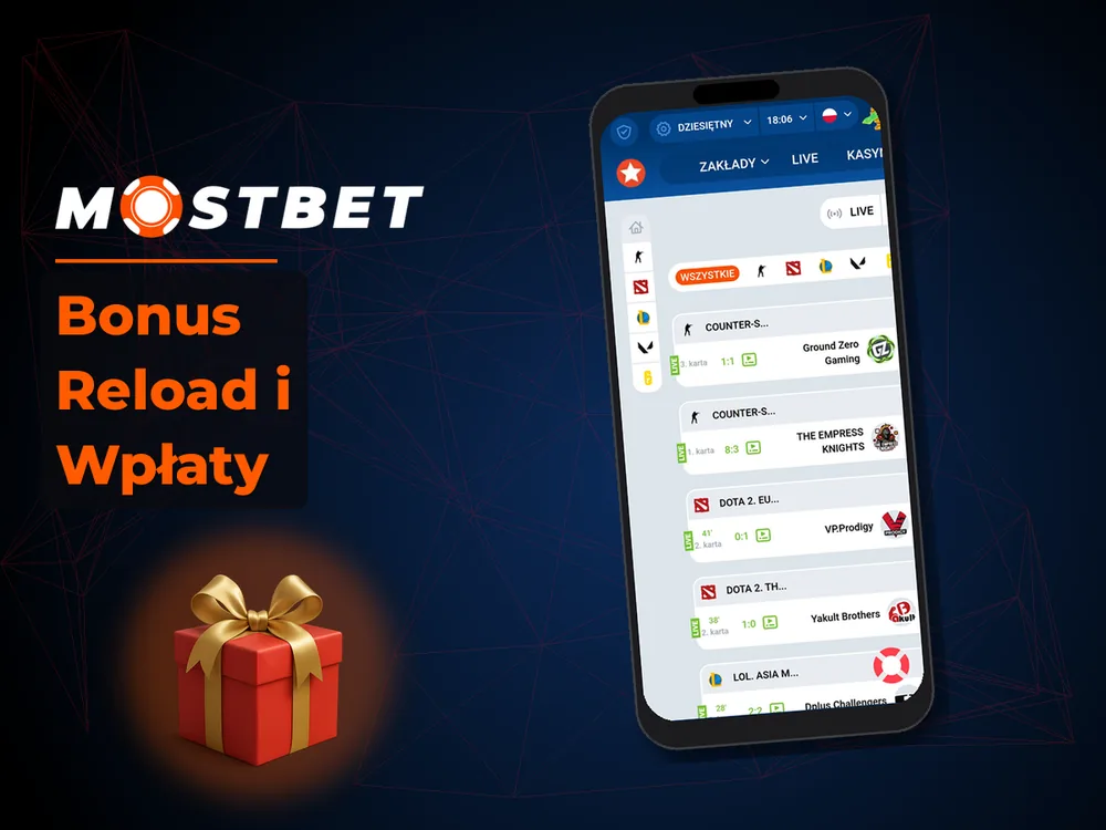 mostbet casino - Bonus Reload i Wpłaty