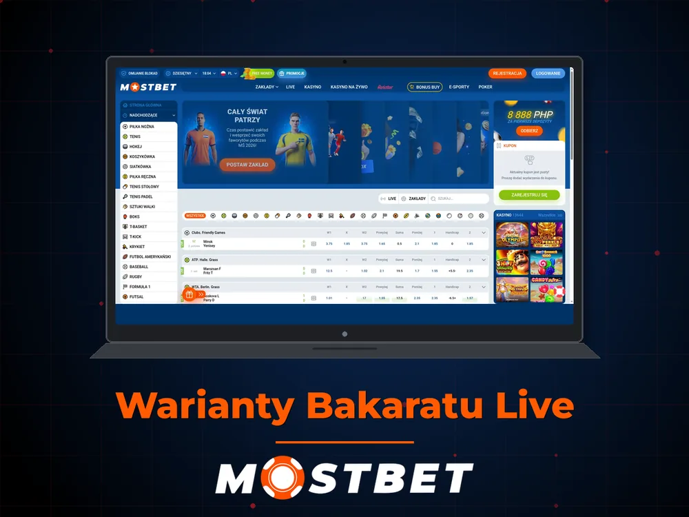 mostbet casino - Warianty Bakaratu Live