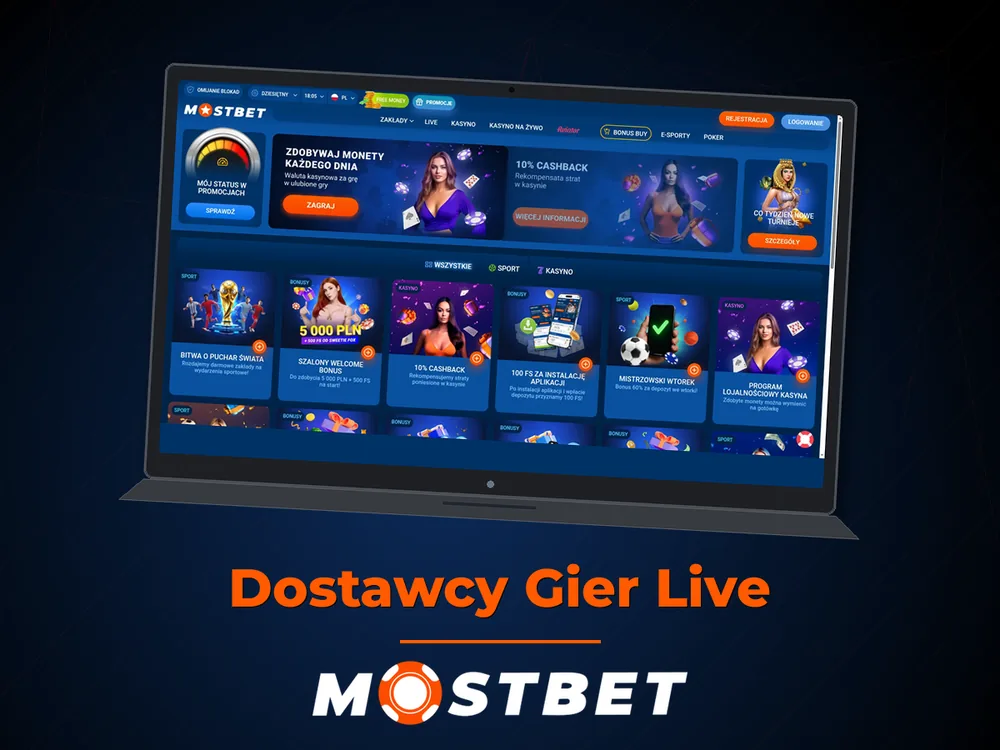 mostbet casino - Dostawcy Gier Live