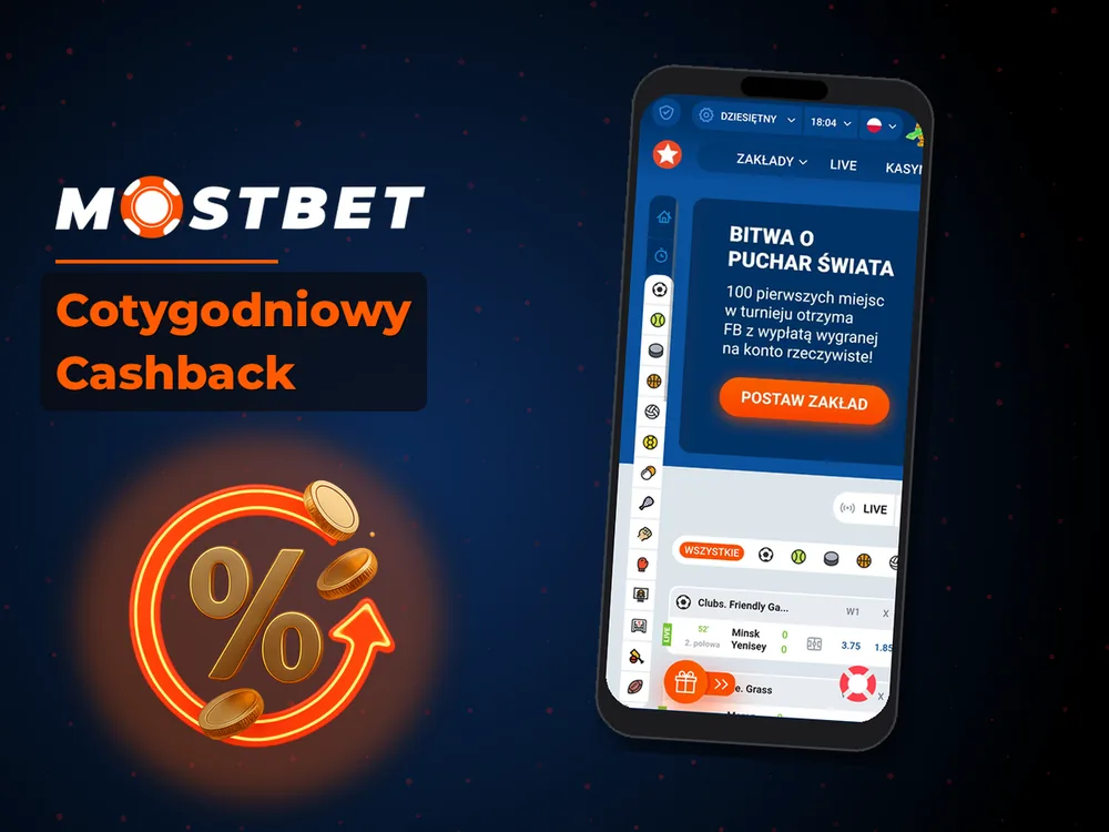 mostbet casino - Cotygodniowy Cashback